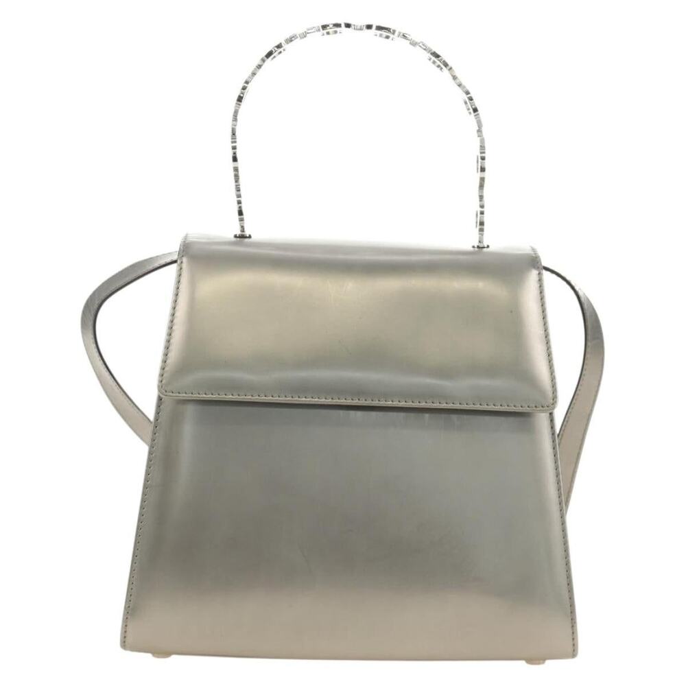 Salvatore Ferragamo Gancini Handbag Silver